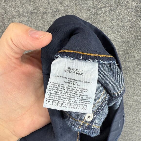 Old Navy Jeans Women 6 Maternity Blue Denim Dark Wash Low Rise Skinny Pull On - Picture 7 of 8